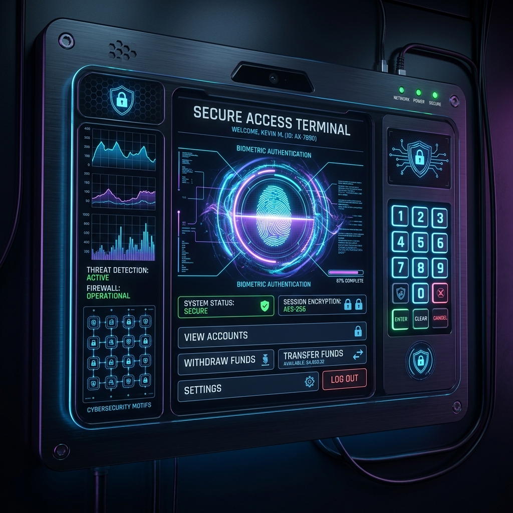 Secure ATM terminal security visual